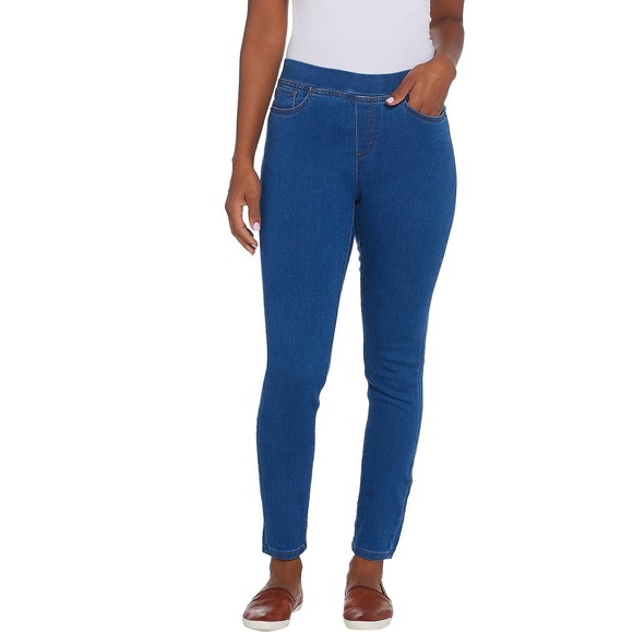 DENIM & CO Skinny Ankle Jeans - Picture 1 of 7